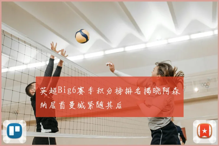 英超Big6赛季积分榜排名揭晓阿森纳居首曼城紧随其后